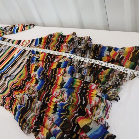 Vintage Collection Womens Western Fiesta Southwest Midi Dress Ruffles Size Med - Picture 8 of 8